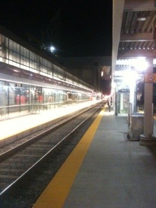 Union Station platform at night Union Station platform at night